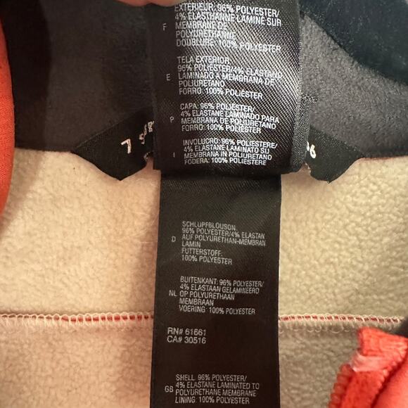 North Face Women's L 7 Summits Project Apex Jacket Orange Softshell Granola Girl - Picture 11 of 14